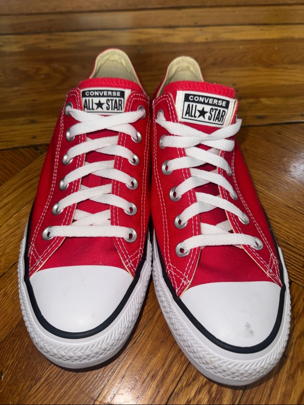 Converse Low Top Sneakers - Red & White